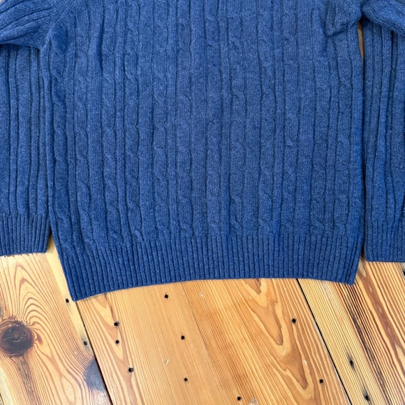 Daniele Blasi Mens Cable Knit Sweater Wool Blend 1/4 Zip Pullover Grandpacore - Picture 8 of 11